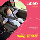 Cadeirinha Snugfix 0-36 Kgs Isofix com Rotação Preta Litet - BB453