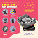 Cadeirinha Snugfix 0-36 Kgs Isofix com Rotação Preta Litet - BB453