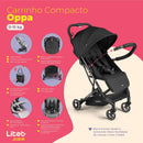 Carrinho de bebê Compacto 0-15 Kg Oppa Preto Litet - BB463