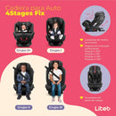 Cadeirinha Infantil para Carro Litet 0-36kgs Isofix 4Stages - BB339