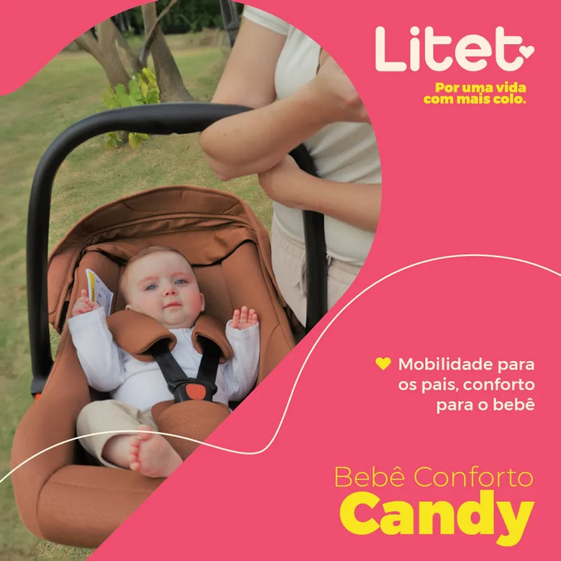 Bebê Conforto Candy 0-13kgs Caramelo Litet - BB199
