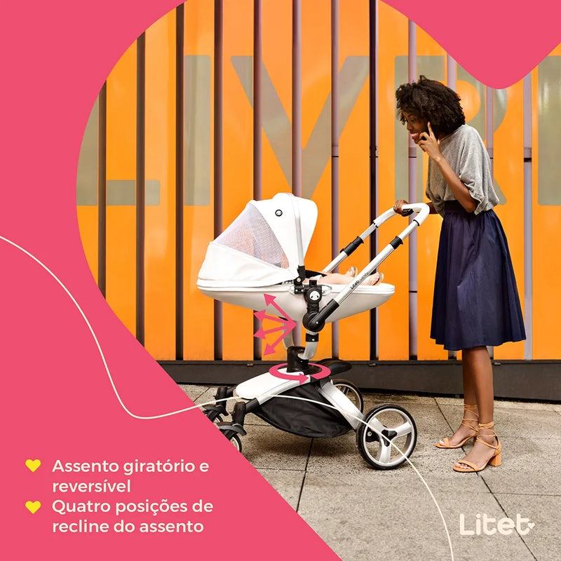 Carrinho Passeio Moisés Candy 0-15kgs Caramelo Litet - BB668